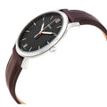 Fossil The Minimalist 3H Black Dial Brown Leather Strap Watch for Men - FS5464