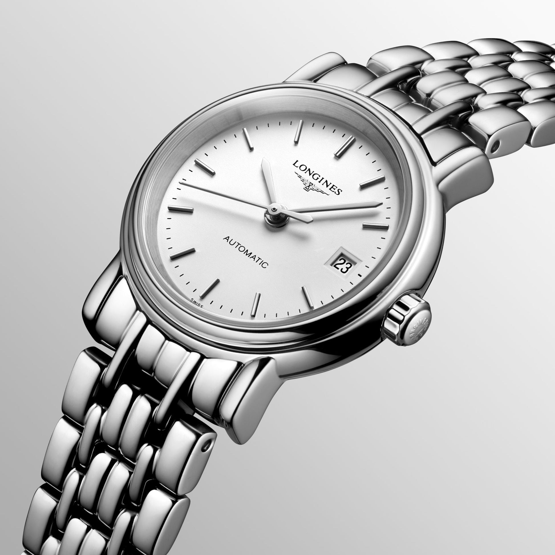 Longines Presence 25.5mm Automatic Stainless Steel Watch for Women - L4.321.4.12.6