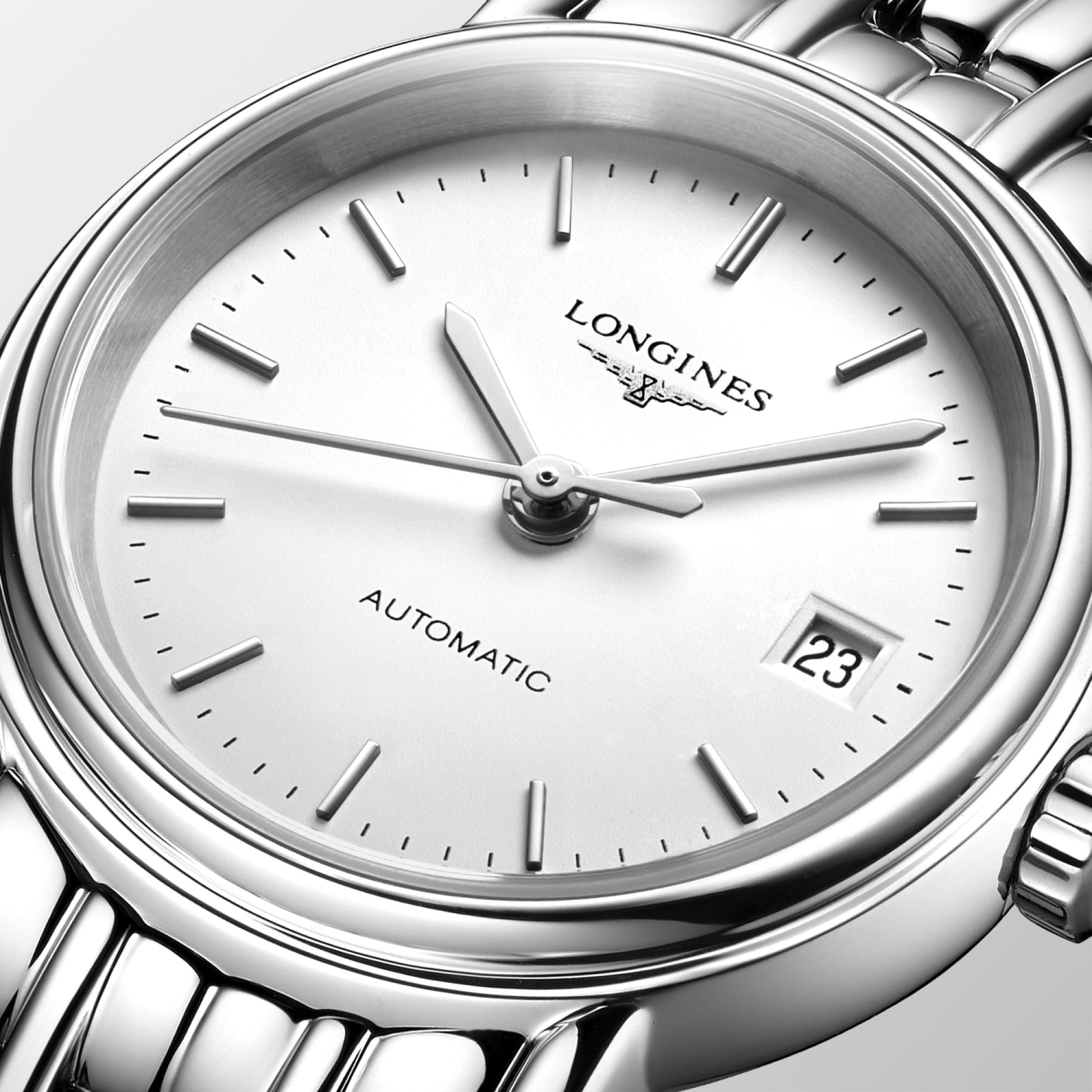 Longines Presence 25.5mm Automatic Stainless Steel Watch for Women - L4.321.4.12.6