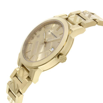 Burberry The City Gold Dial Gold Steel Strap Watch for Women - BU9234