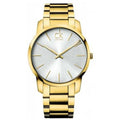 Calvin Klein City Silver Dial Gold Steel Strap Watch for Men - K2G21546