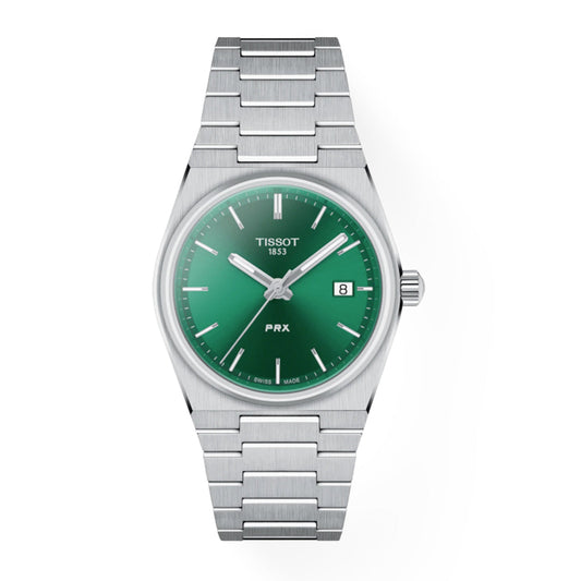 Tissot PRX Quartz Green Dial Stainless Steel Strap Watch for Women - T137.210.11.081.00