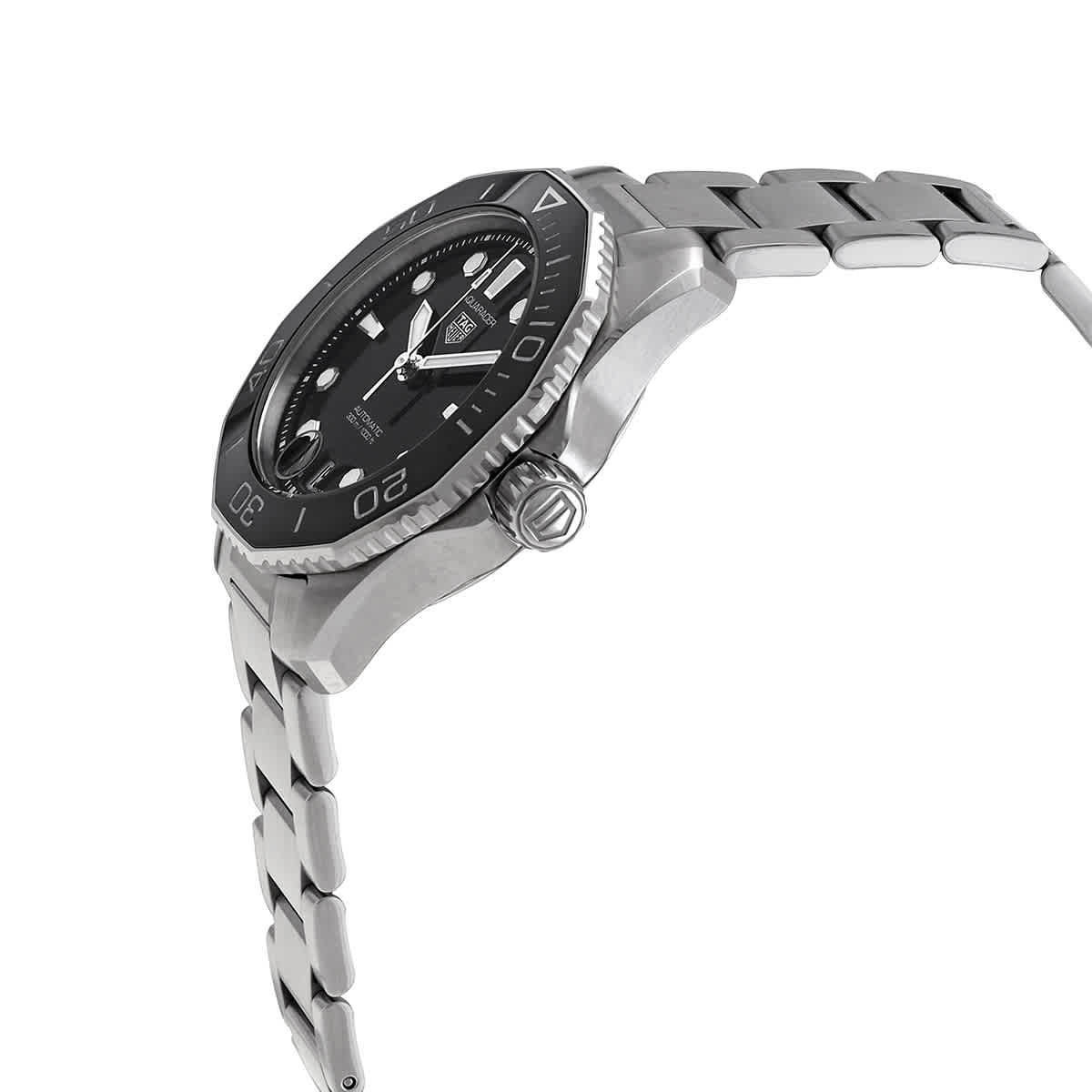 Tag Heuer Aquaracer Professional 300 Automatic Black Dial Silver Steel Strap Watch for Women - WBP231D.BA0626