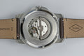 Fossil Grant Automatic Skeleton Black Dial Brown Leather Strap Watch for Men - ME3100