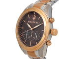 Maserati Traguardo Chronograph Brown Dial Two Tone Steel Strap Watch for Men - R8873612003