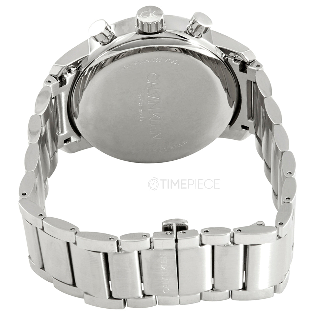 Calvin Klein City Chronograph White Dial Silver Steel Strap Watch for Men - K2G271Z6