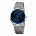 Calvin Klein Minimal Blue Dial Silver Mesh Bracelet Watch for Men - K3M2112N