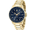 Maserati SFIDA Analog Blue Dial Gold Stainless Steel Watch For Men - R8873640008