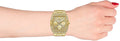 Guess Raven Diamonds Gold Dial Gold Steel Strap Watch for Women - GW0104L2