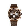 Breitling Super Chronomat B01 44 Brown Dial Brown Rubber Strap Watch for Men - RB0136E31Q1S1