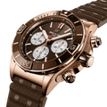 Breitling Super Chronomat B01 44 Brown Dial Brown Rubber Strap Watch for Men - RB0136E31Q1S1