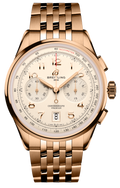 Breitling Premier B01 Chronograph 42 White Dial Rose Gold Steel Strap Watch for Men - RB0145371G1R1