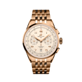 Breitling Premier B01 Chronograph 42 White Dial Rose Gold Steel Strap Watch for Men - RB0145371G1R1