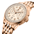 Breitling Premier B01 Chronograph 42 White Dial Rose Gold Steel Strap Watch for Men - RB0145371G1R1