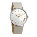 Coach Perry Silver DIal White Leather Strap Watch for Women - 14503116