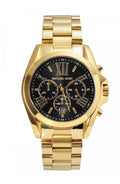 Michael Kors Bradshaw Black Dial Gold Steel Strap Watch for Women - MK5739