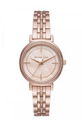 Michael Kors Cinthia Mother of Pearl Dial Gold Steel Strap Watch for Women - MK3643