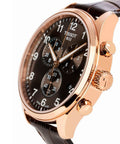 Tissot Chrono XL 45mm Black Dial Brown Leather Strap Watch For Men - T116.617.36.057.01