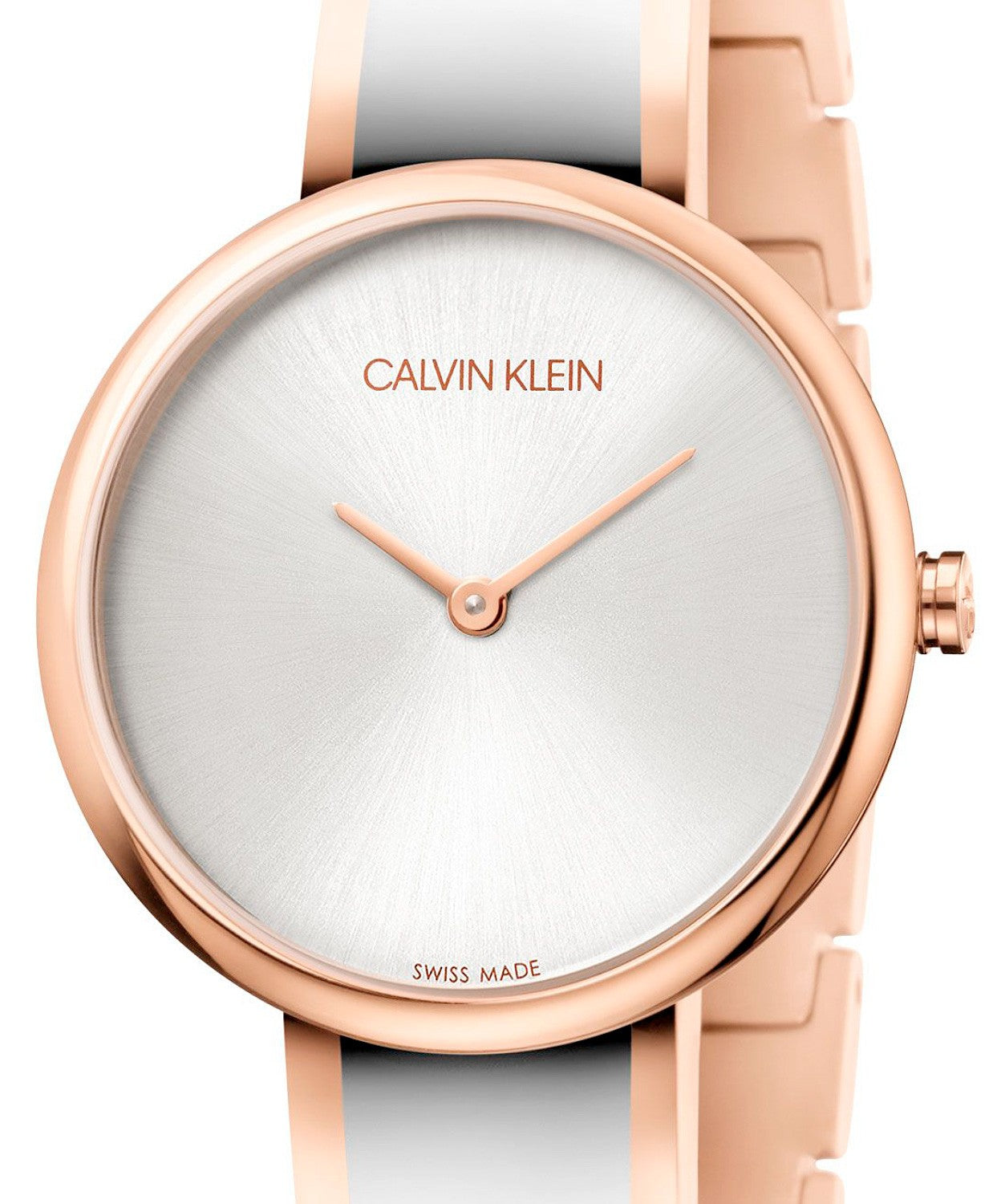 Calvin Klein Seduce Silver Dial Two Tone Steel Strap Watch for Women - K4E2N61Y