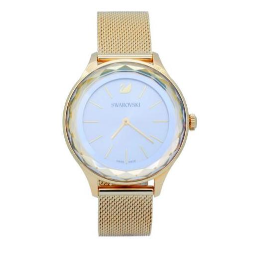 Swarovski Octea Nova Silver Dial Gold Mesh Bracelet Watch for Women - 5430417