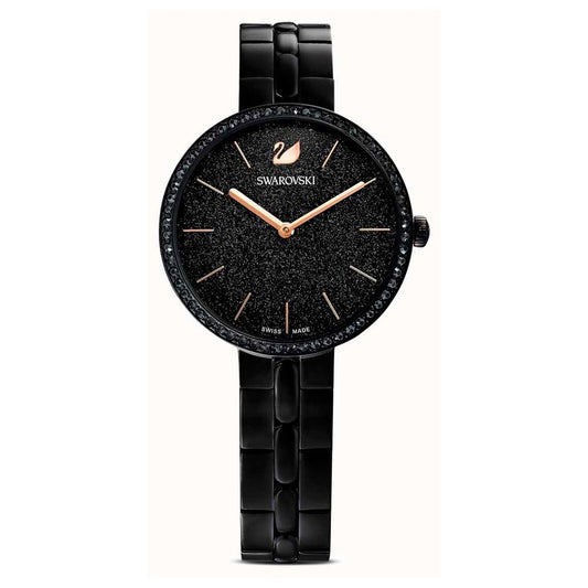 Swarovski Cosmopolitan PVD Black Dial Black Steel Strap Watch for Women - 5547646