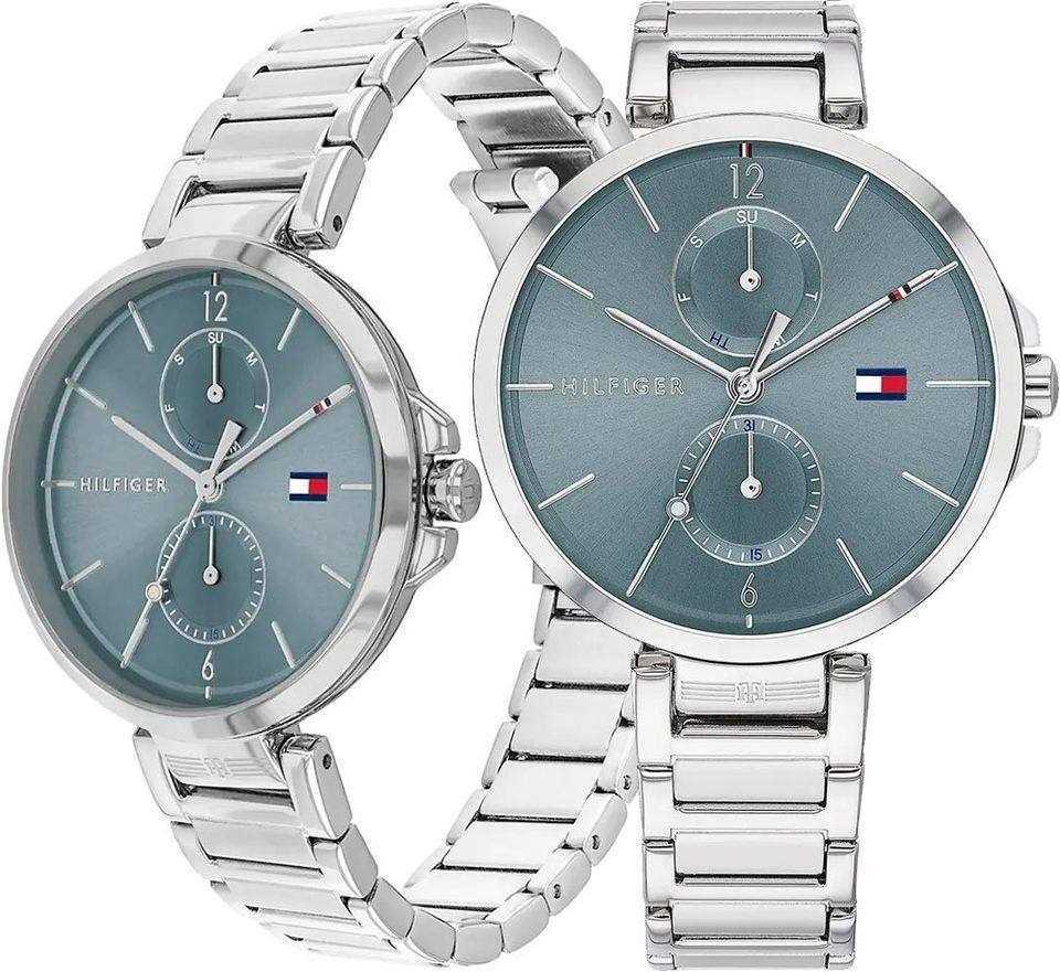 Tommy Hilfiger Angela Blue Dial Silver Steel Strap Watch for Women - 1782126