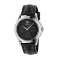 Gucci G Timeless Quartz Black Dial Black Leather Strap Watch For Men - YA1264031