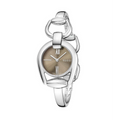 Gucci Horsebit Quartz Brown Dial Silver Steel Strap Watch For Women - YA139501