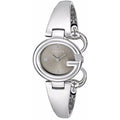 Gucci Guccissima Quartz Diamonds Brown Dial Silver Steel Strap Watch For Women - YA134503