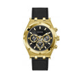 Guess Continental Black Dial Black Rubber Strap Watch for Men - GW0262G2