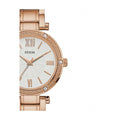 Guess Park Ave White Dial Rose Gold Steel Strap Watch for Women - W0767L3