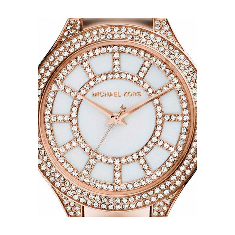 Michael Kors Kerry Mother of Pearl Dial Rose Gold Steel Strap Watch for Women - MK3313