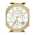 Michael Kors Parker White Dial Two Tone Steel Strap Watch for Women - MK6119