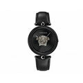 Versace Palazzo Empire Black Dial Black Leather Strap Watch for Women - VCO050017