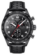 Tissot T Sport PRS 516 Chronograph Black Dial Black Leather Strap Watch for Men - T131.617.36.052.00