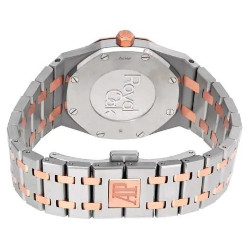 Audemars Piguet Royal Oak Quartz 18K Pink Gold Dial Two Tone Steel Strap Watch for Women - 67650SR.OO.1261SR.01