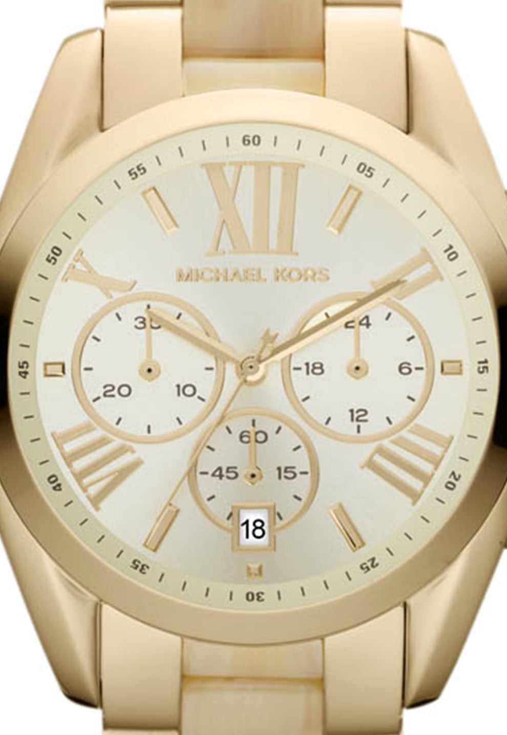 Michael Kors Bradshaw Gold Dial Gold Steel Strap Watch for Women - MK5722