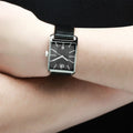 Calvin Klein Window Black Dial Black Leather Strap Watch for Men - K2M21107