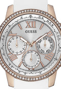 Guess Sport White Dial White Rubber Strap Watch For Women - W0616L1