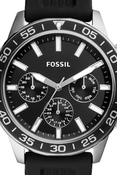 Fossil Bannon Multifunction Black Dial Black Silicone Strap Watch for Men - BQ2494