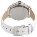 Swarovski Crystalline Hours Silver Dial White Leather Strap Watch for Women - 5295383