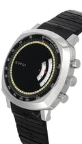 Gucci Grip Chronograph Quartz Black Dial Black Rubber Strap Watch For Men - YA157301