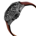 Fossil Garrett Chronograph Grey Dial Brown Leather Strap Watch for Men - FS5770