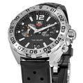 Tag Heuer Formula 1 Alarm Quartz Black Dial Black Rubber Strap Watch for Men -  WAZ111A.FT8023