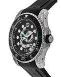 Gucci Dive Kingsnake Black Dial Black Rubber Strap Watch For Men - YA136217