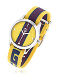 Gucci G Timeless Quartz Yellow & Purple Dial Yellow & Purple NATO Strap Watch For Men - YA1264069