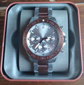 Fossil Bannon Multifunction Brown Dial Two Tone Steel Strap Watch for Men - BQ2502