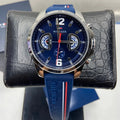 Tommy Hilfiger Decker Blue Dial Blue Rubber Strap Watch for Men - 1791476