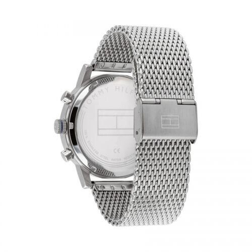 Tommy Hilfiger Harrison Quartz Grey Dial Silver Mesh Bracelet Watch for Men - 1790877