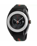 Gucci Sync XXL Quartz Black Dial Black Rubber Strap Watch For Men - YA137101